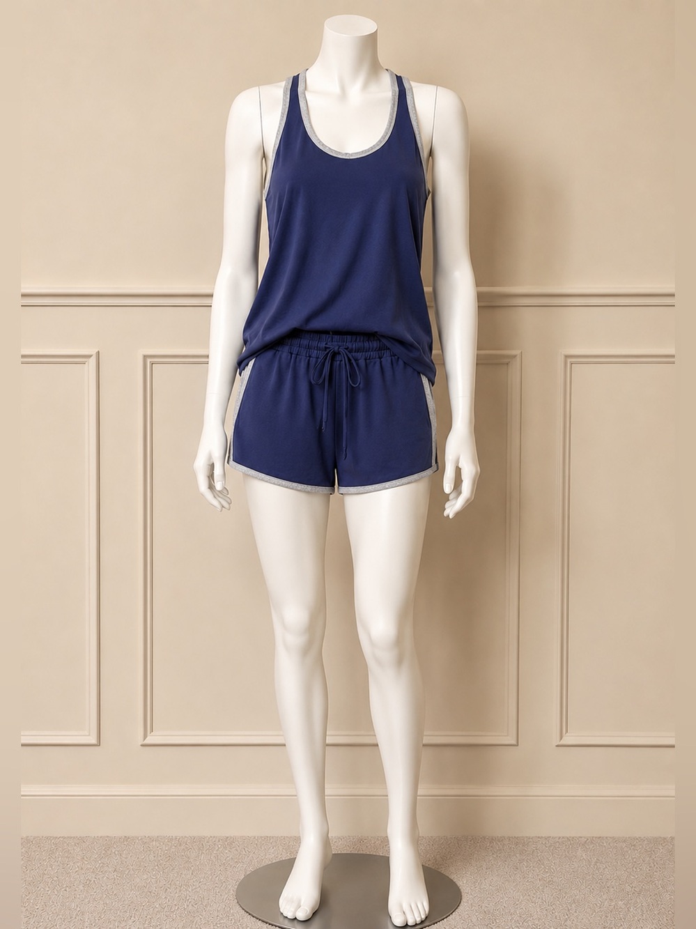 Mintreus Navy and Gray Athletic Style Pajama Set Size XL